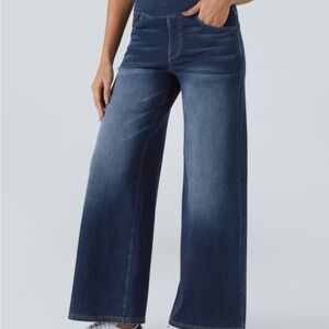 HALARA Dark Blue Flare Jeans